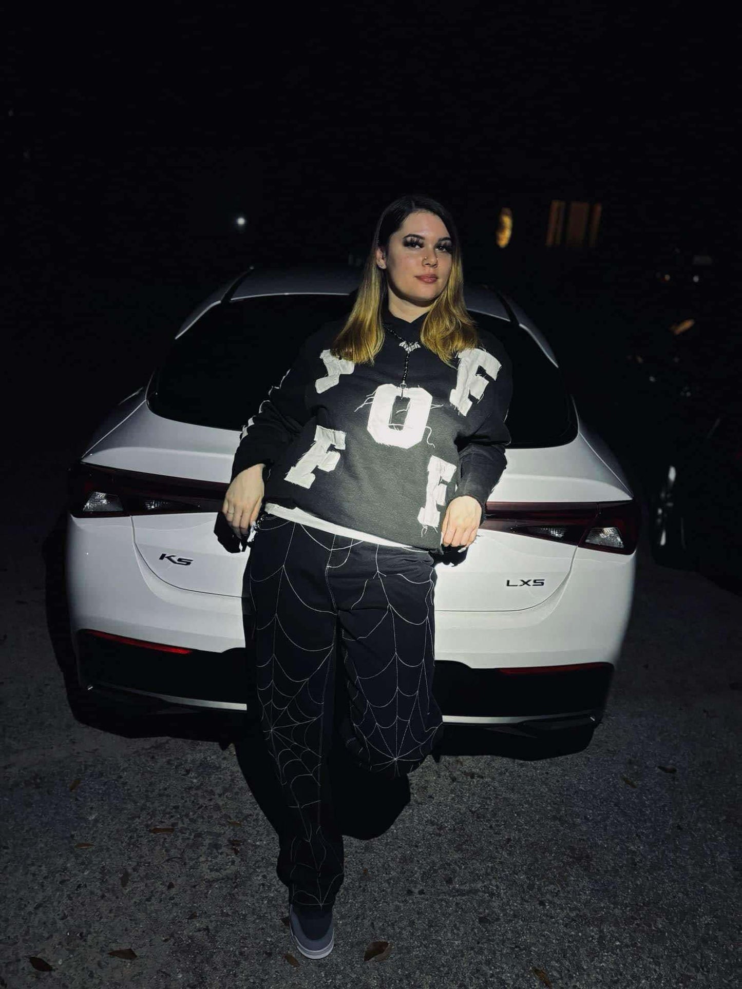 FOF Cropped Hoodie - Dual Tone Black & White