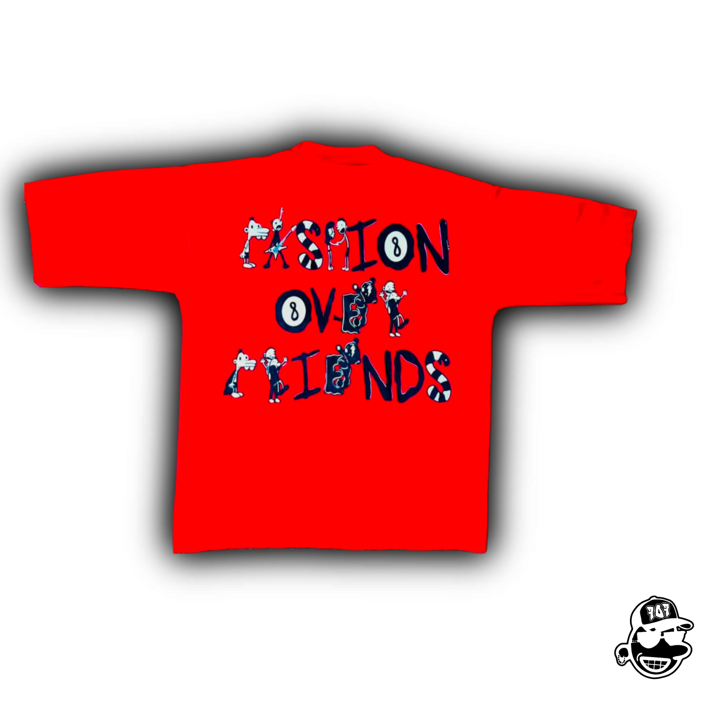 FOF Oversized Tee - Blood Red (Fashion Over Friends