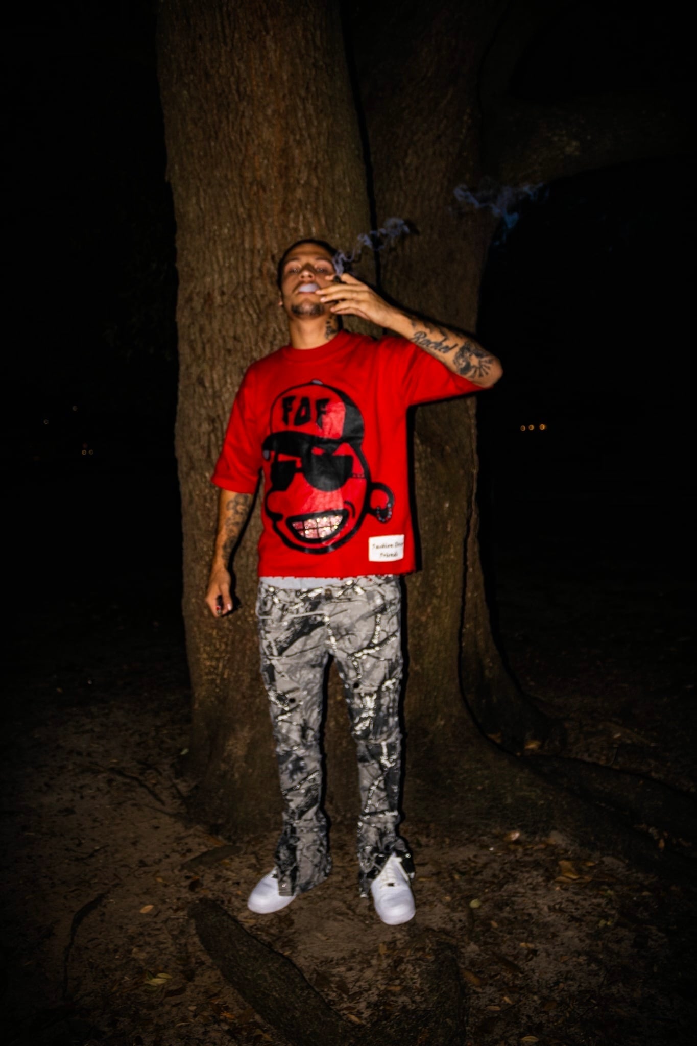FOF Oversized Tee - Blood Red (Fashion Over Friends