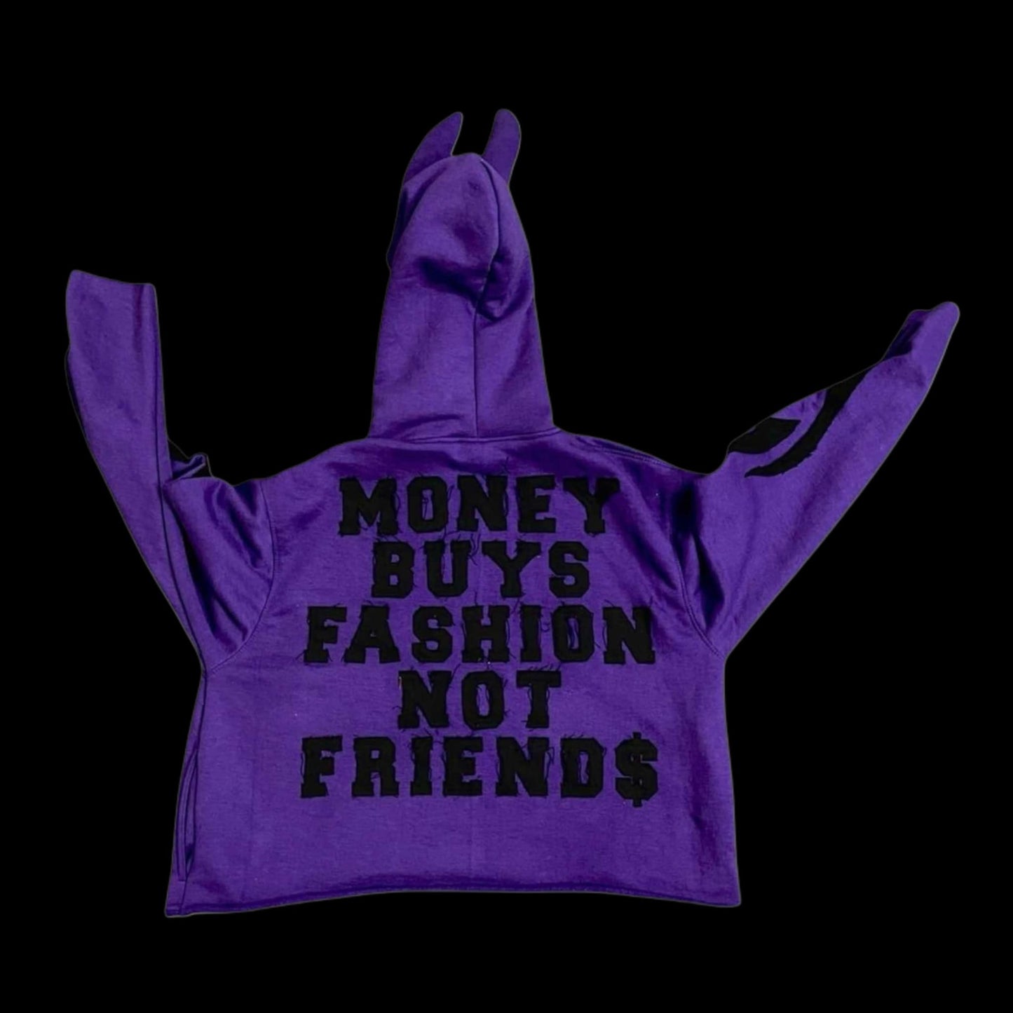 FOF Cropped Hoodie - Purple Rain